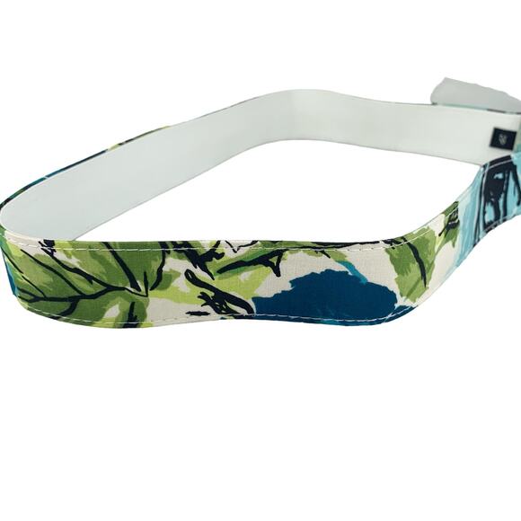 Floral Belt for Spring 2P Women Blue Green Easter Preppy Mom Career Cloth Feel - Picture 1 of 8